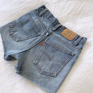 70’s vintage Levi’s cutoff Jean shorts, SF 207.